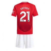 Maglia Calcio Manchester United Antony #21 Prima Divisa Bambino 2024-25 Manica Corta (+ pantaloncini)